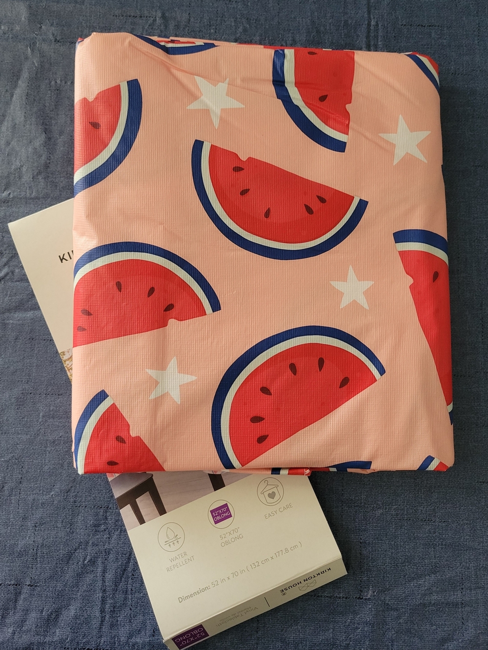 Holiday Summer Watermelon Print Tablecloth 52"×70" NWT